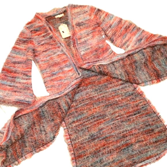 NWT BAND OF GYPSIES Eyelash Wide Sleeve Duster - Picture 4 of 14